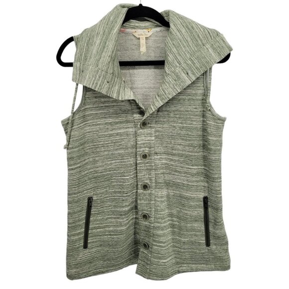 Matilda jane womens small Out the Door green heathered vest jacket sweatshirt - Picture 1 of 8